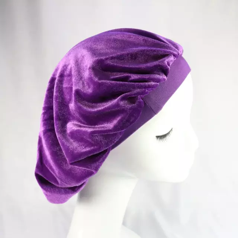Purple velvet Bonnet